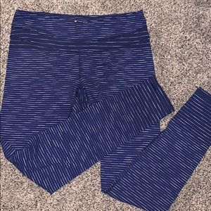 Blue Striped Leggings